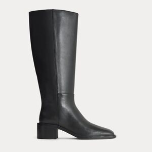 Everlane Leather Knee-High City Boot Size 8 Black New in box nwt nib